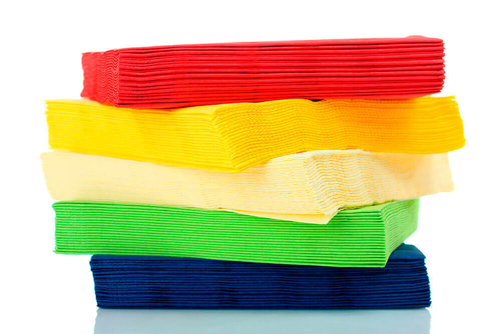 Custom colored paper napkins